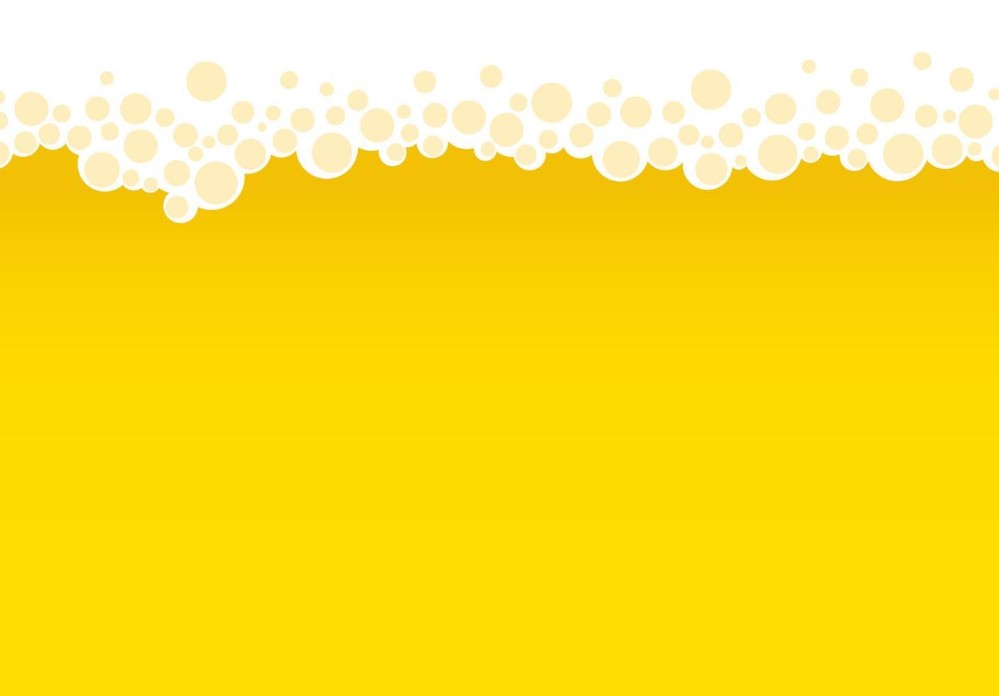 Beer with foam and bubbles background have blank space. Soft drinks background vector template.