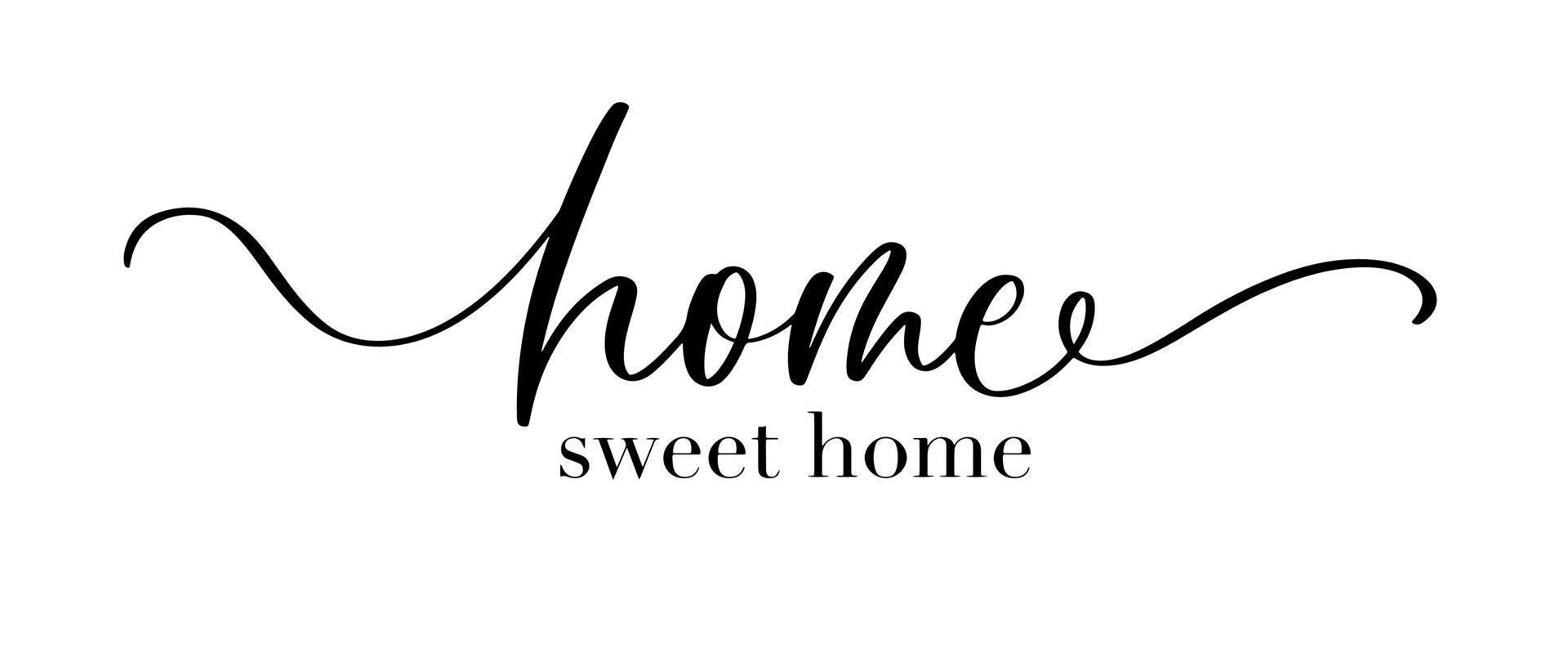 Home sweet home. House quote lettering inscription. 7680425 Vector Art