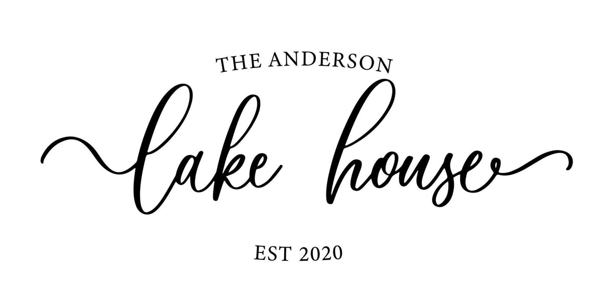 vector de diseño del logotipo de la casa del lago.