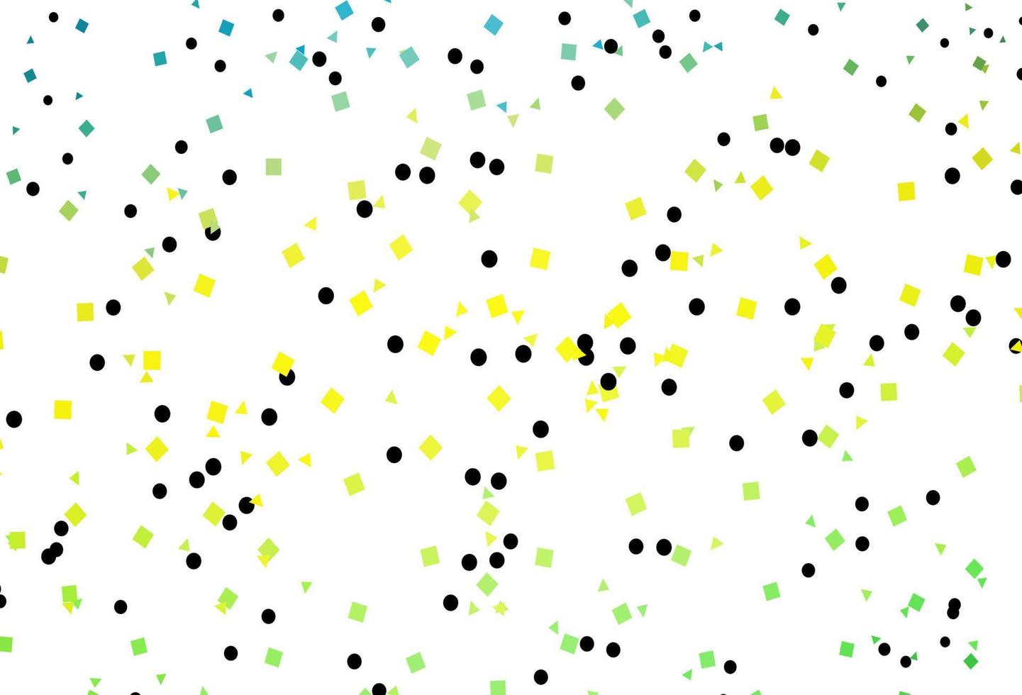 Light Green, Yellow vector template with crystals, circles, squares.