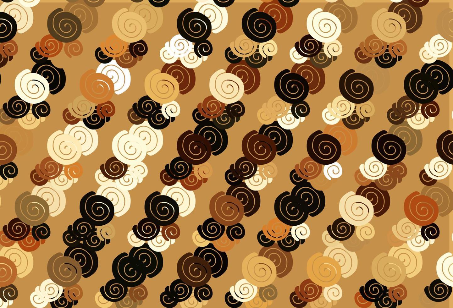 Light Orange vector background with bubble shapes.