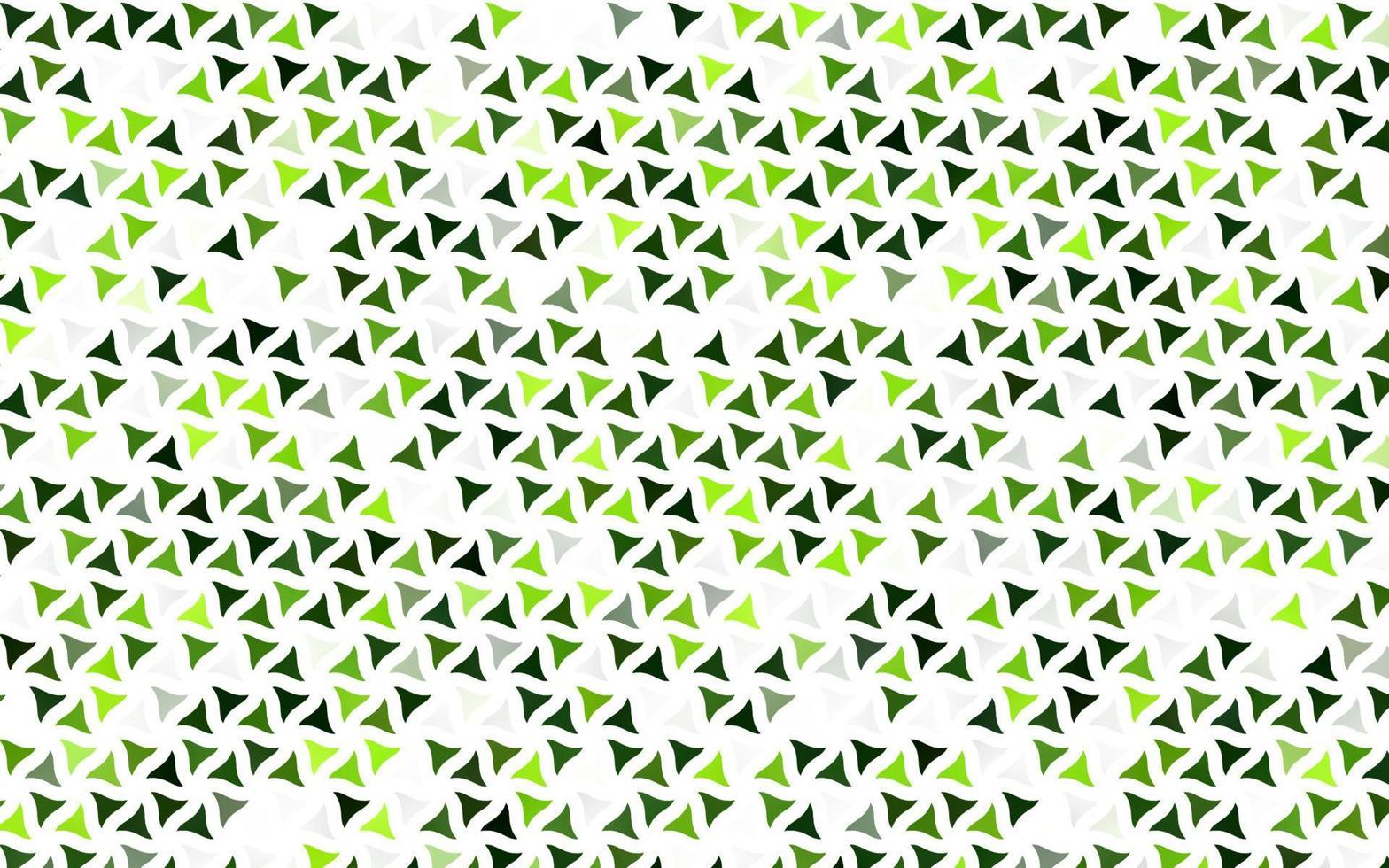patrón transparente de vector verde claro en estilo poligonal.