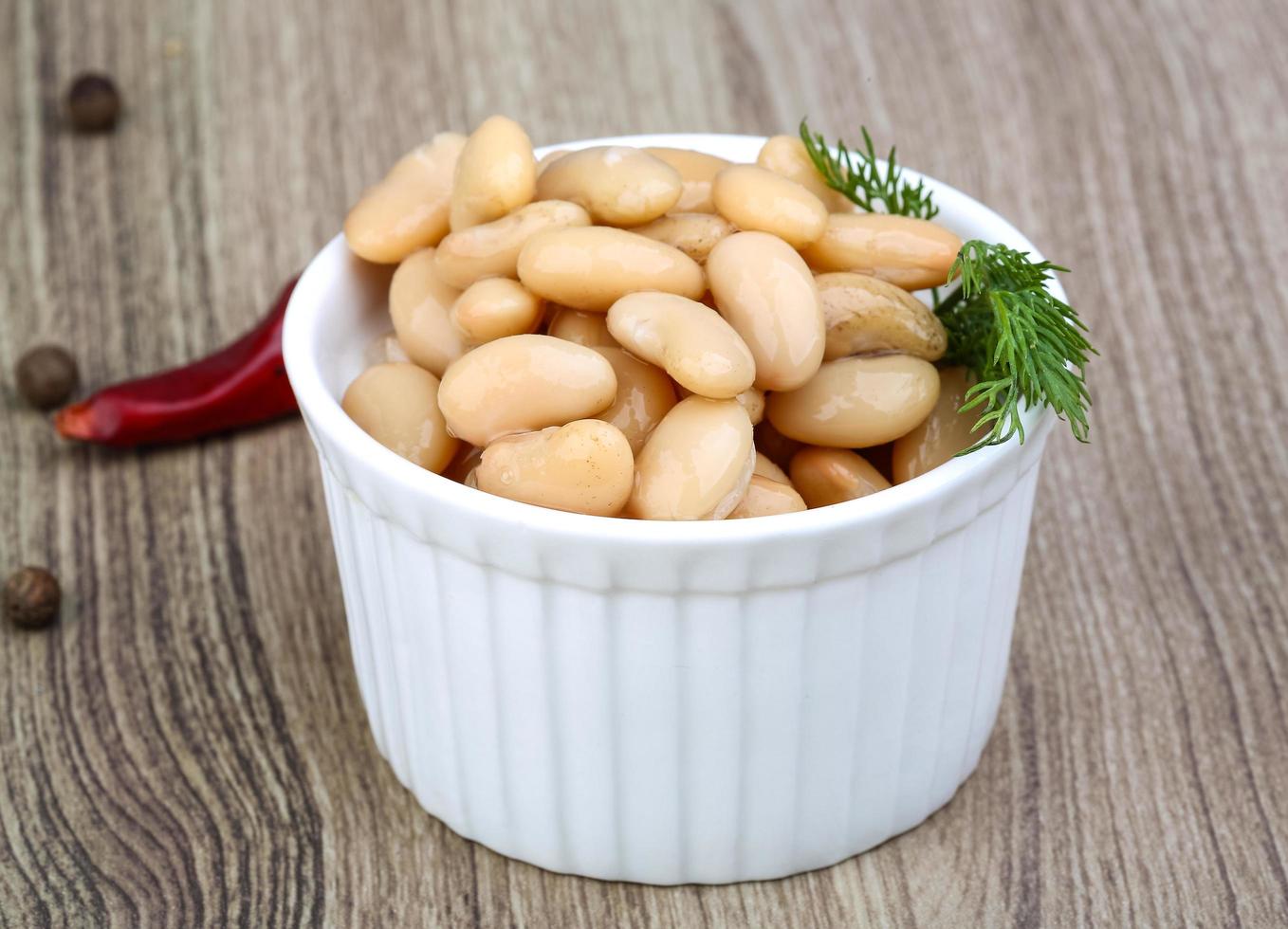 White canned beans photo