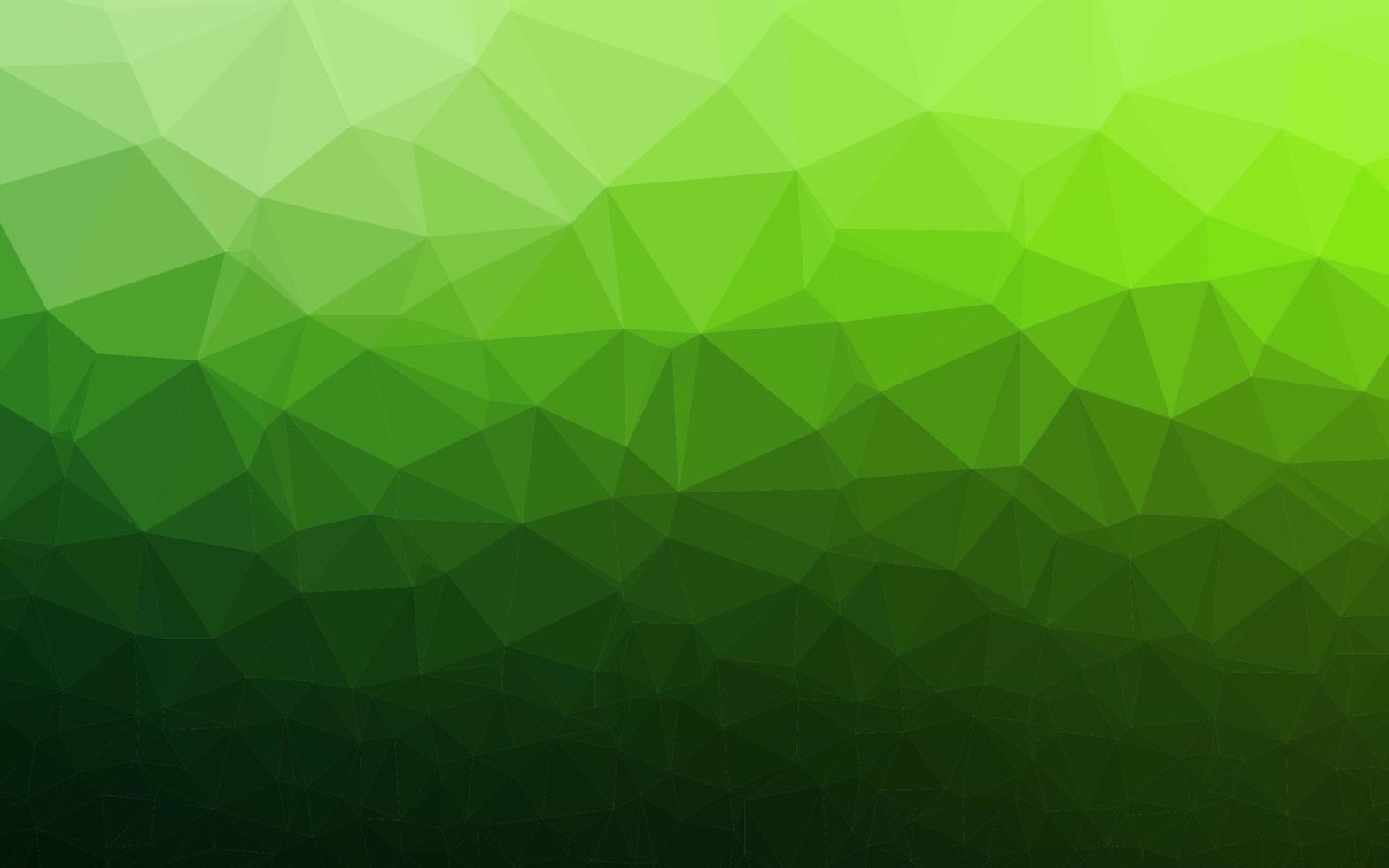 Light Green vector shining triangular pattern.