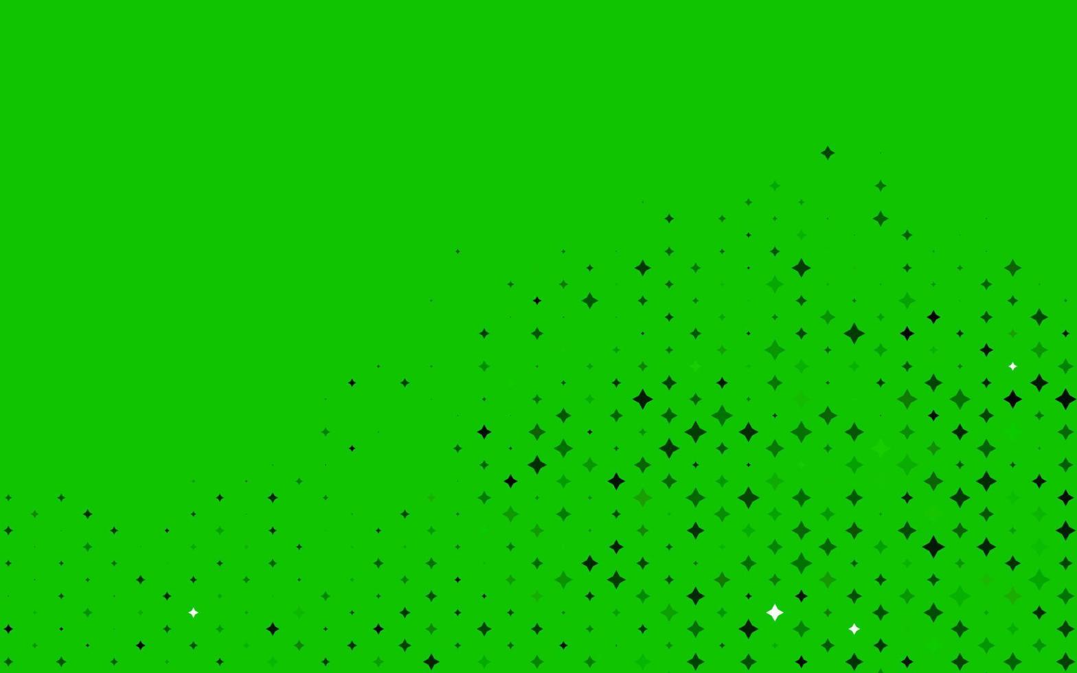 Fondo de vector verde claro con estrellas de colores.