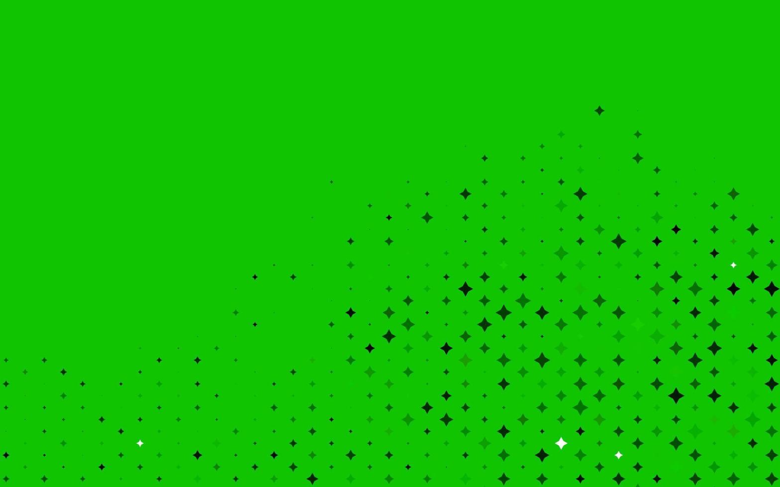 Light Green vector background with colored stars.