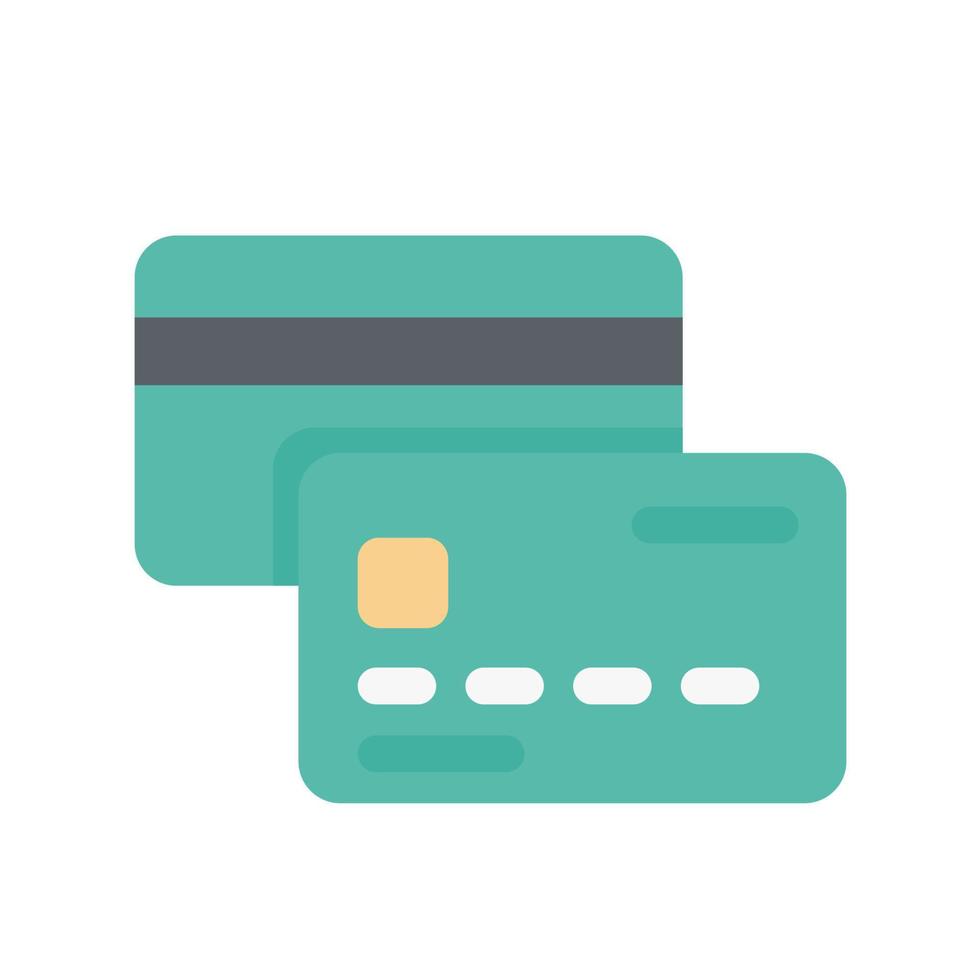 Credit card for cash withdrawal and payment vector