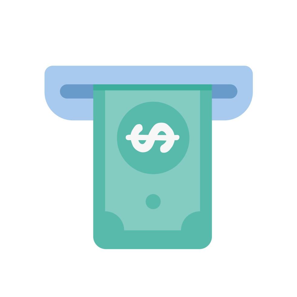 Green ATM for withdrawing cash from banks vector
