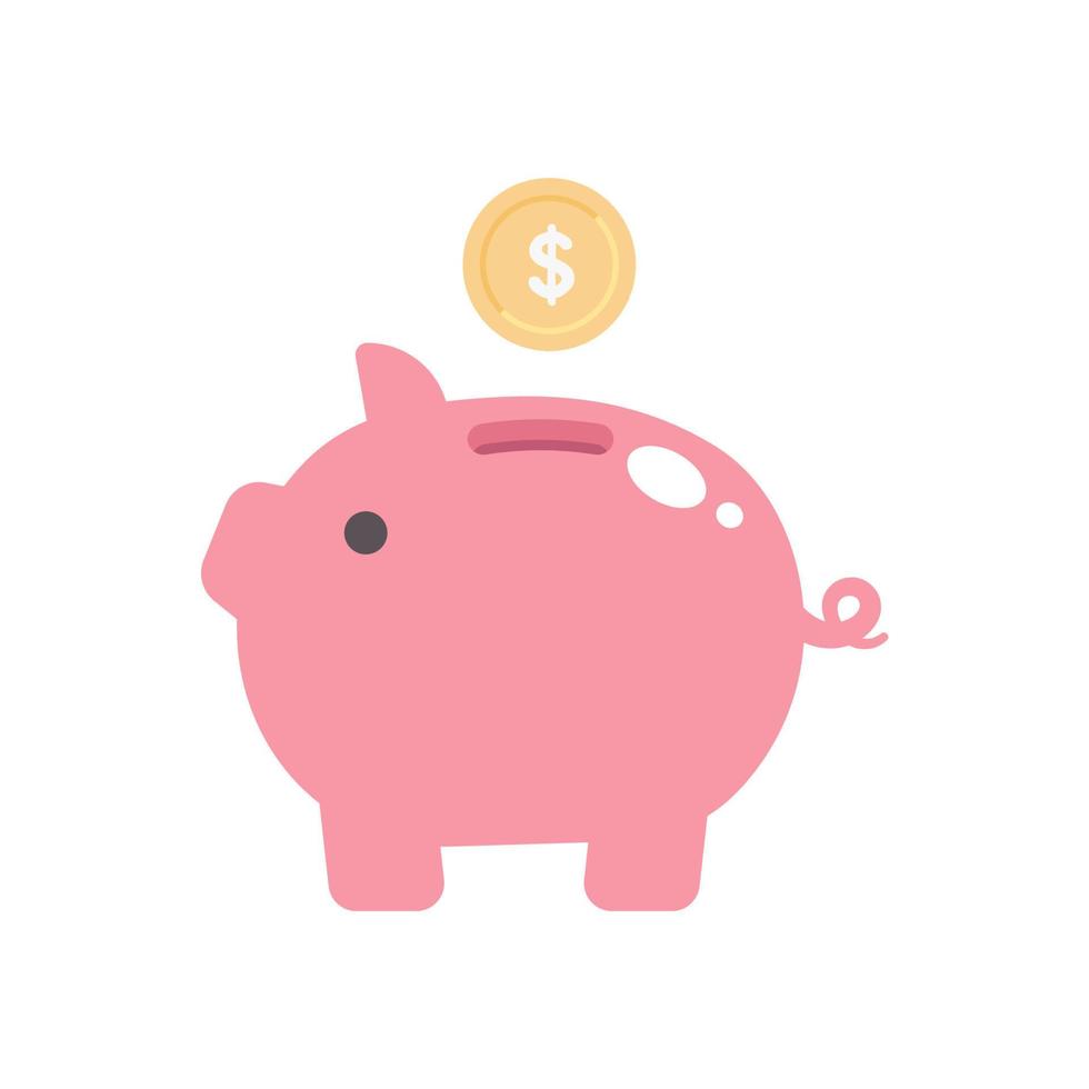 ideas de alcancía financiera para ahorrar dinero para el futuro vector