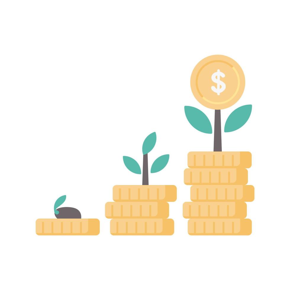 a tree that grows on money investment growth ideas vector