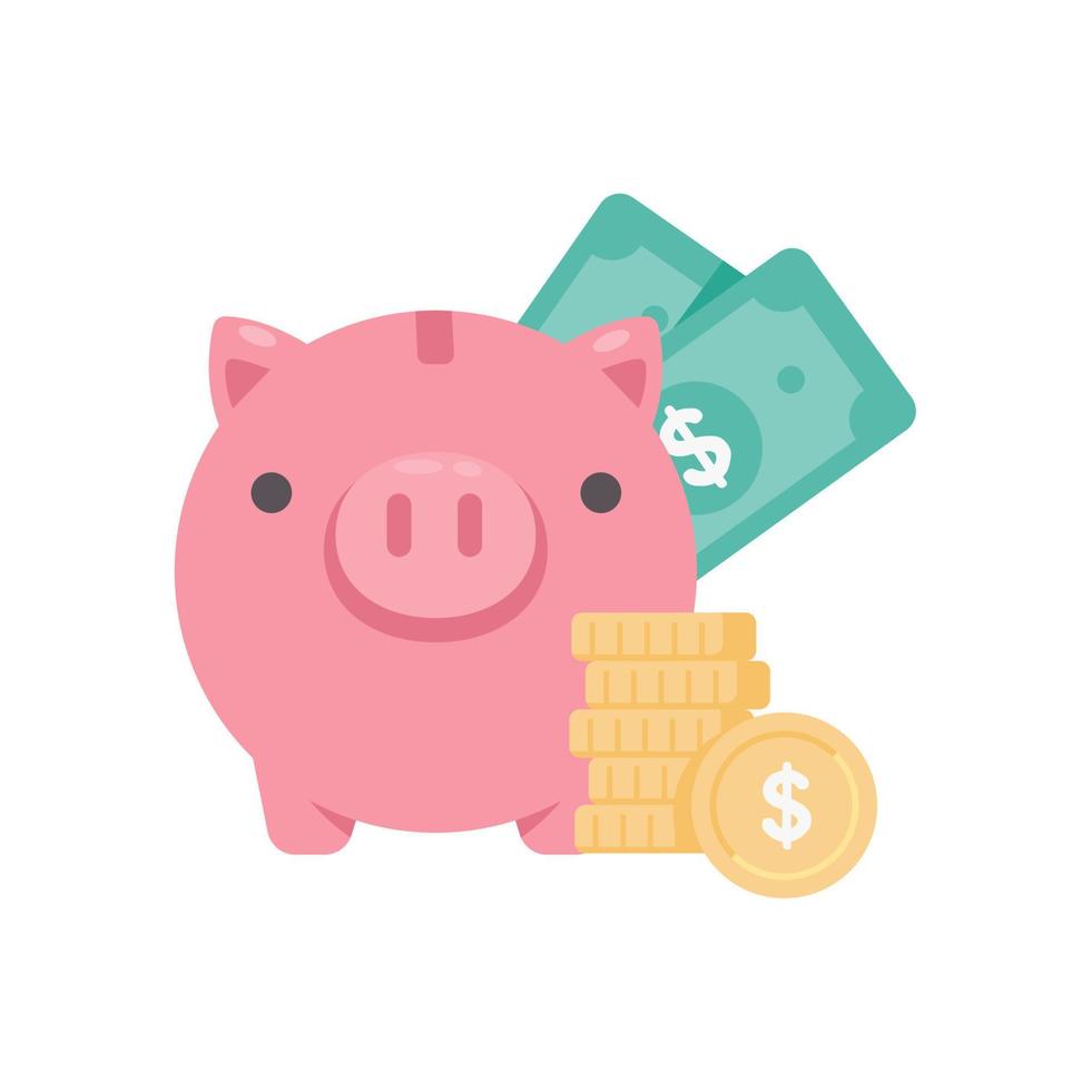 financial piggy bank Ideas for saving money for the future vector