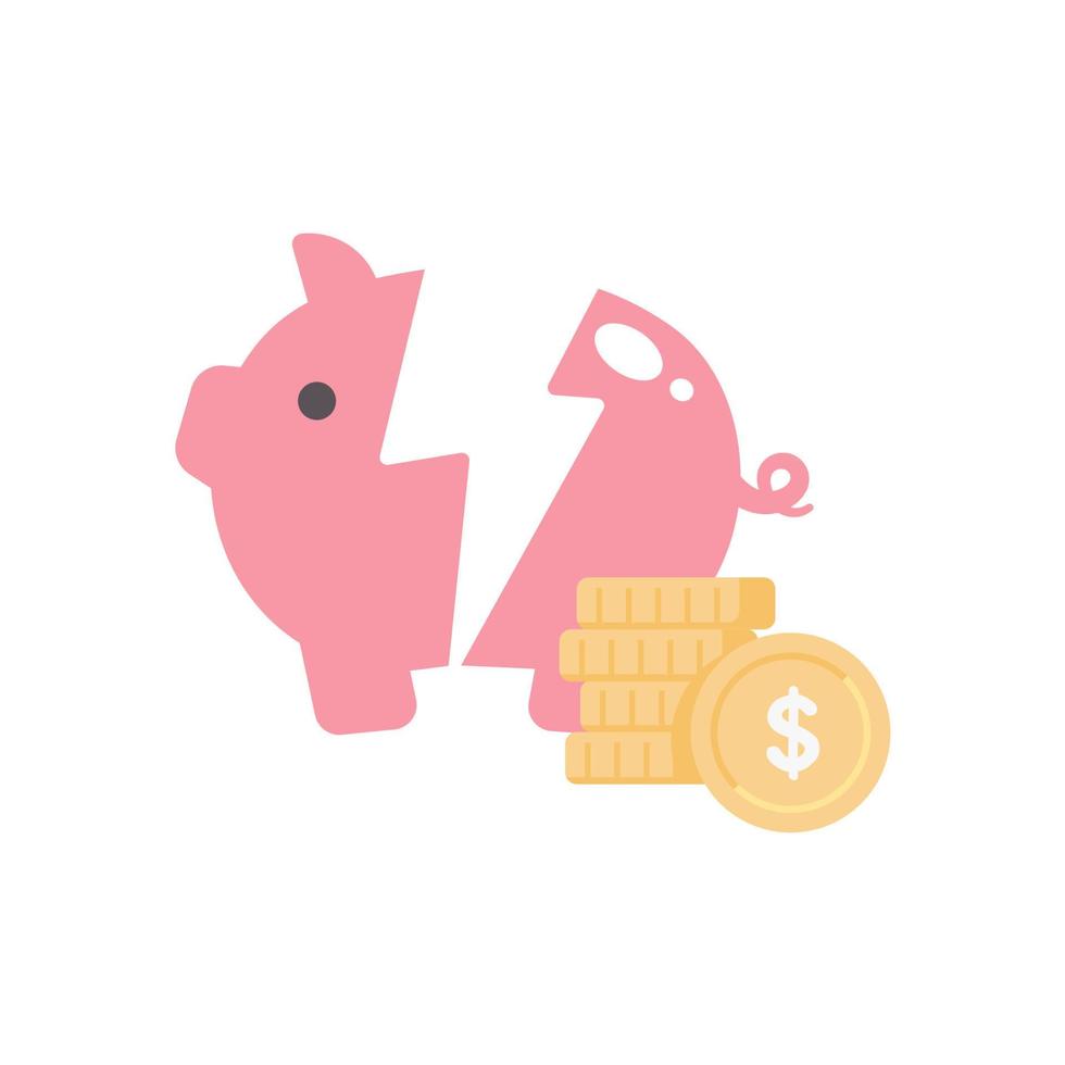 financial piggy bank Ideas for saving money for the future vector