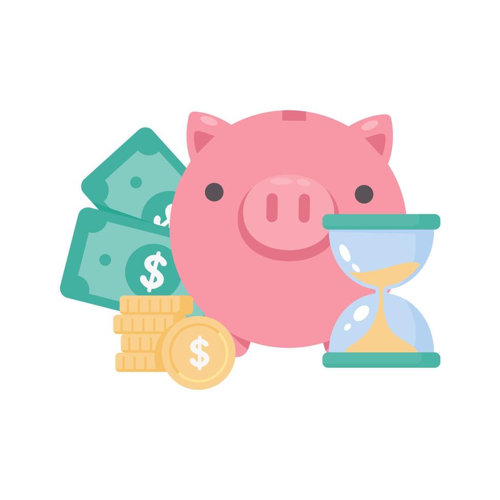 financial piggy bank Ideas for saving money for the future vector