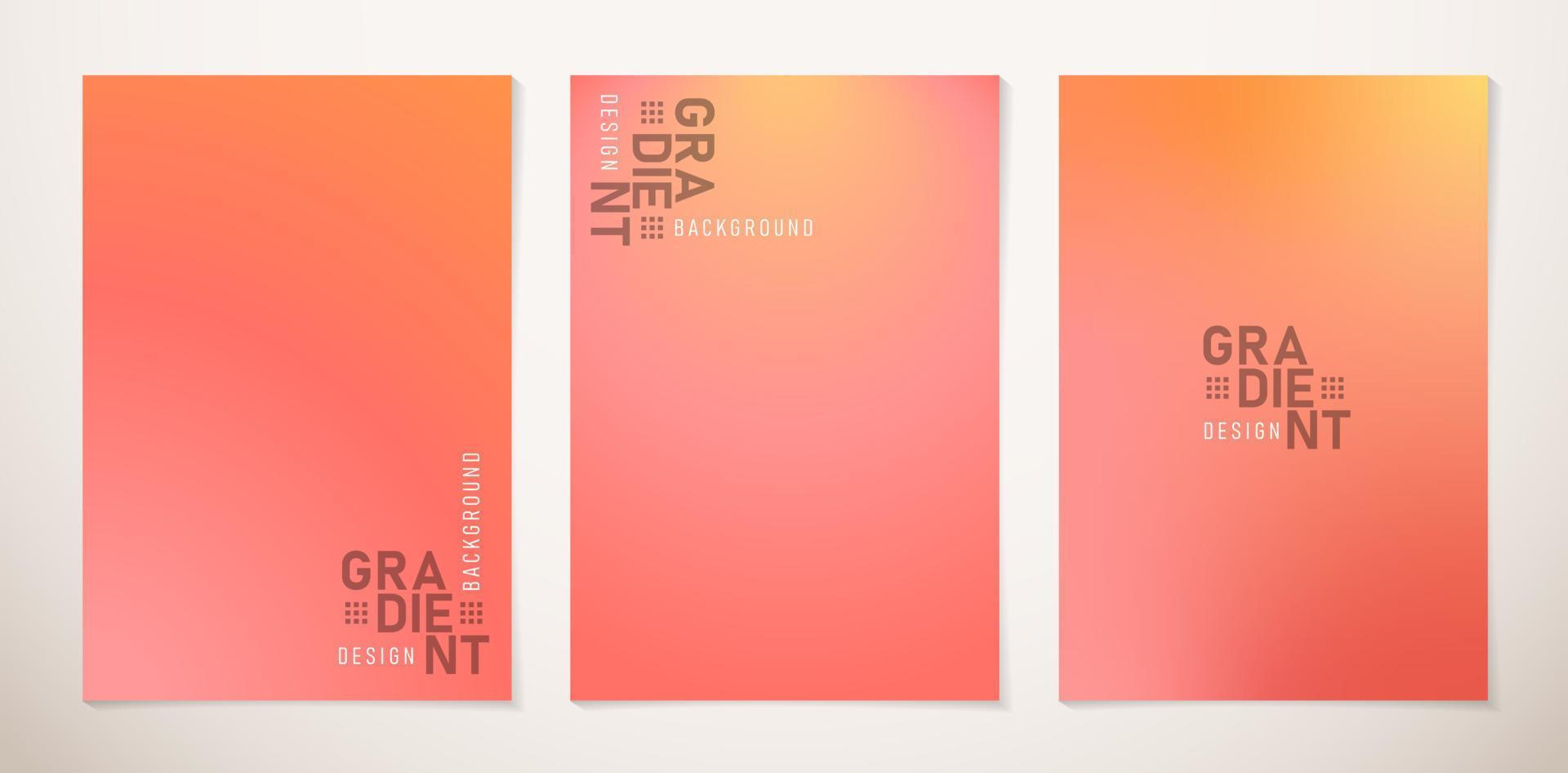 Grapefruit gradient set of banners backgrounds, applicable for social media posts, ads campaign, sign corporate, business product, seasonal marketing, advertisement, video and animation backgrounds vector