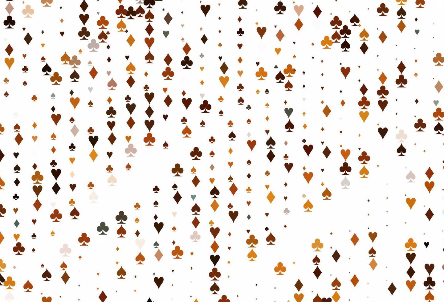 Light Orange vector pattern with symbol of cards.
