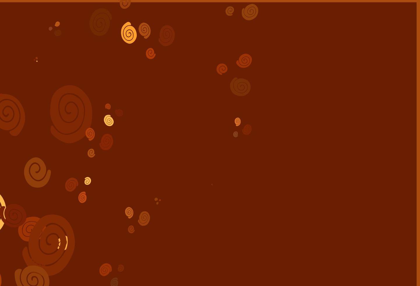 patrón de vector naranja claro con formas de burbujas.