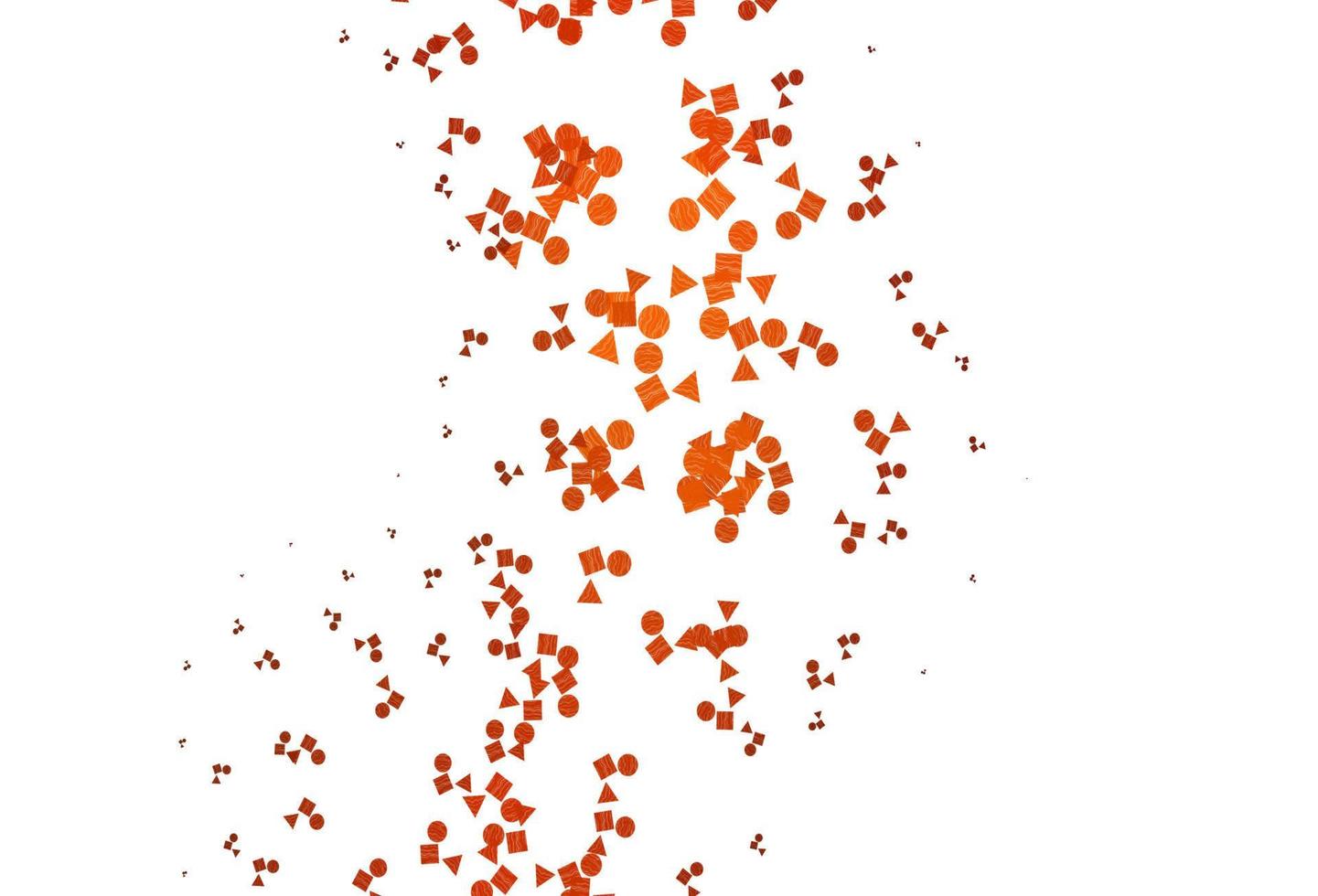 Light Yellow, Orange vector texture in poly style with circles, cubes.