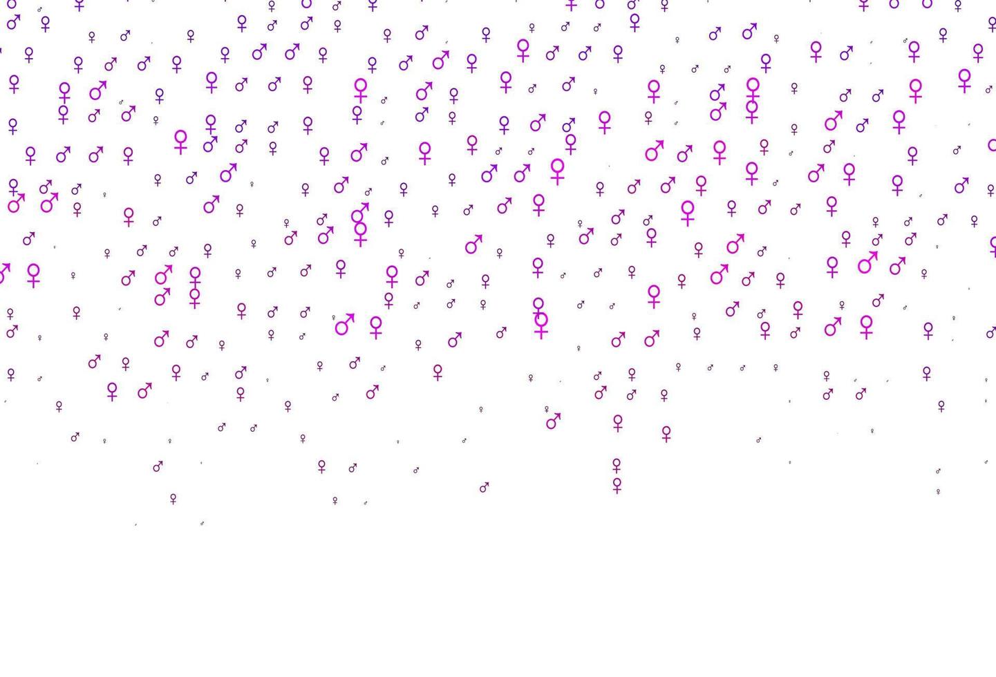 Light pink vector background with gender symbols.