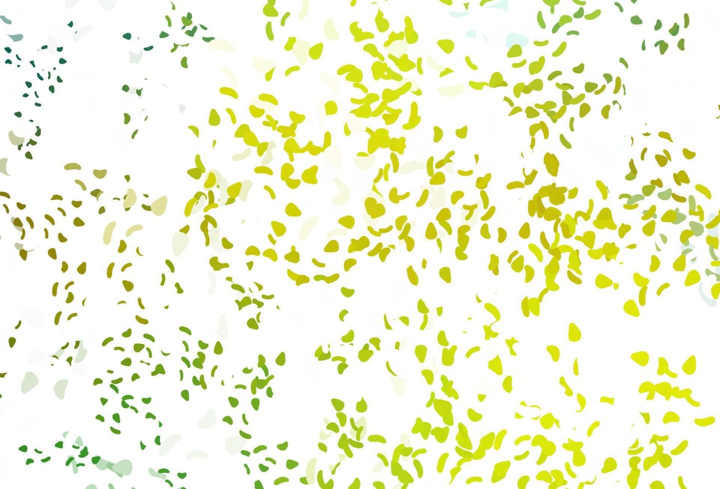 Light green, yellow vector pattern with chaotic shapes.