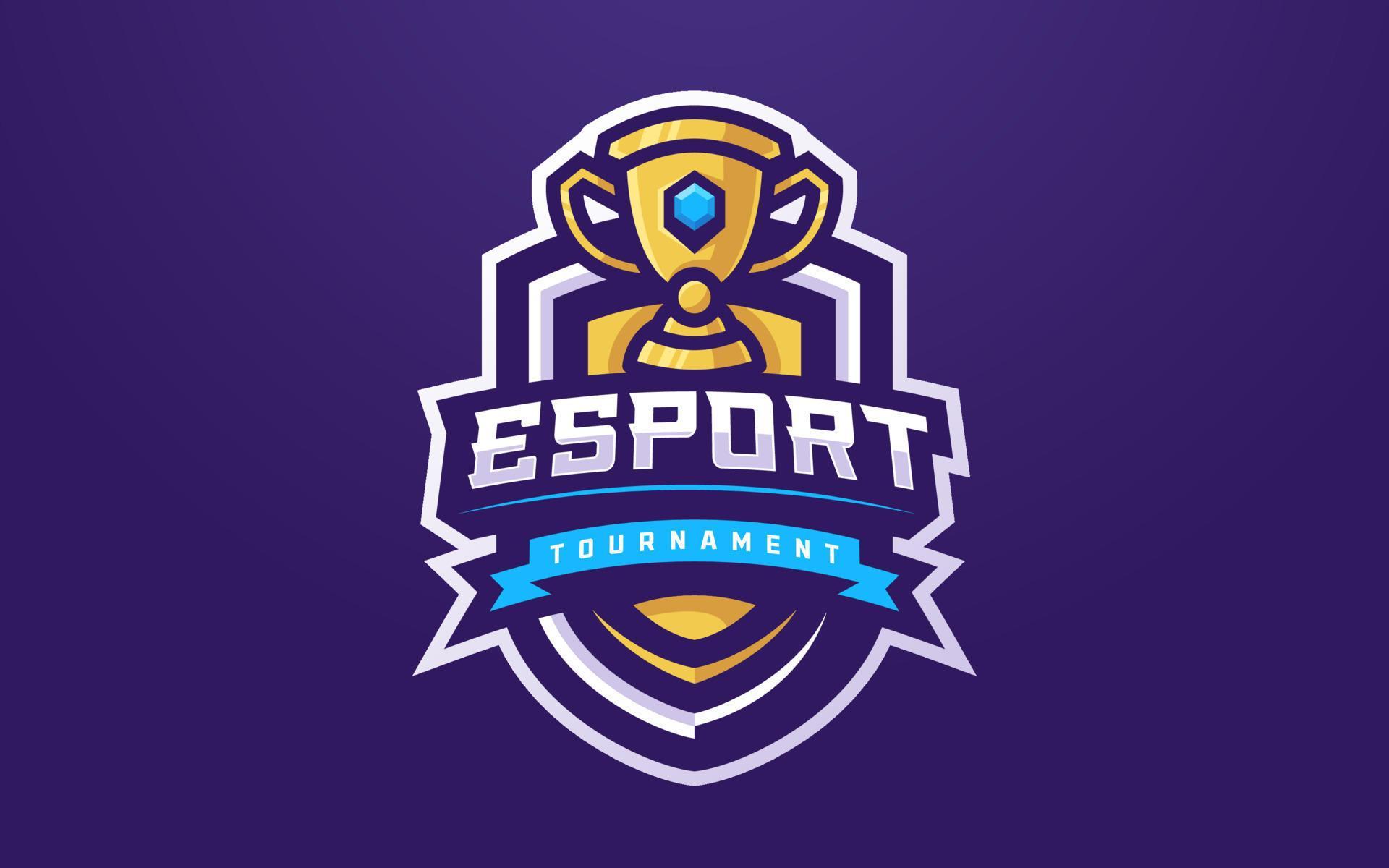 Esports Logo Template With Trophy For Gaming Team Or Tournament Free Vector 