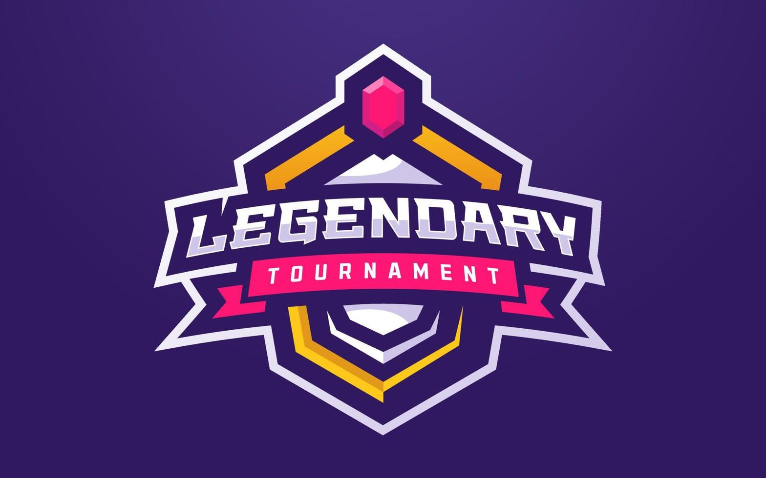 legendaria plantilla de logotipo de esports para equipo de juego o torneo vector