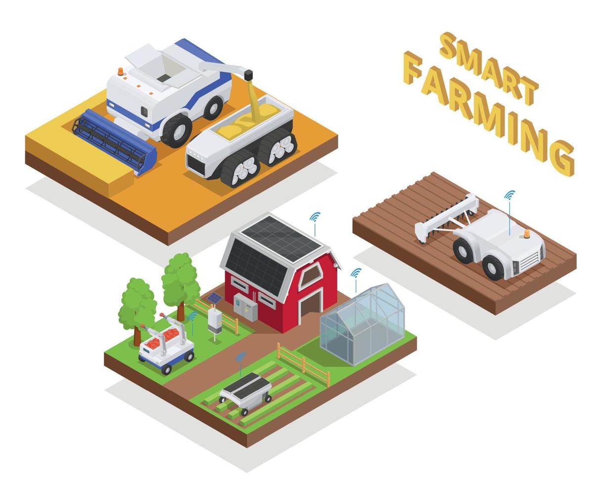 Agriculture Automation Isometric vector