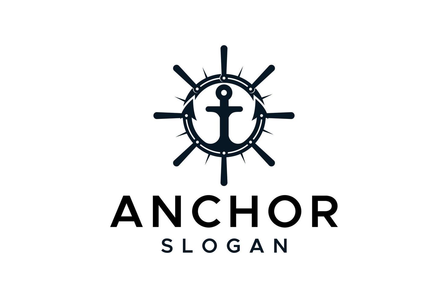 marine anchor symbol vector