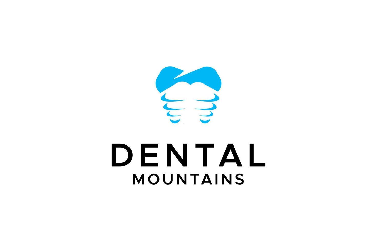 logo design for fresh mountain dental office company vector