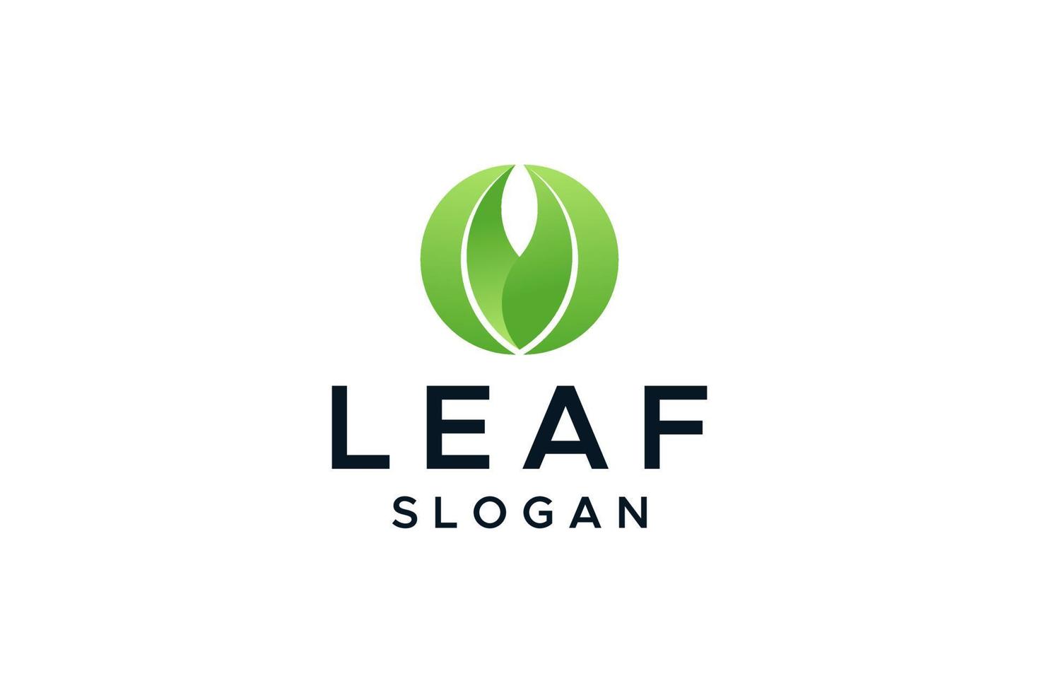 Luxury leaf logo vector image