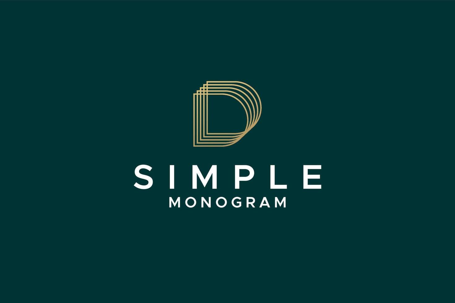 initials D logo luxury monogram vector