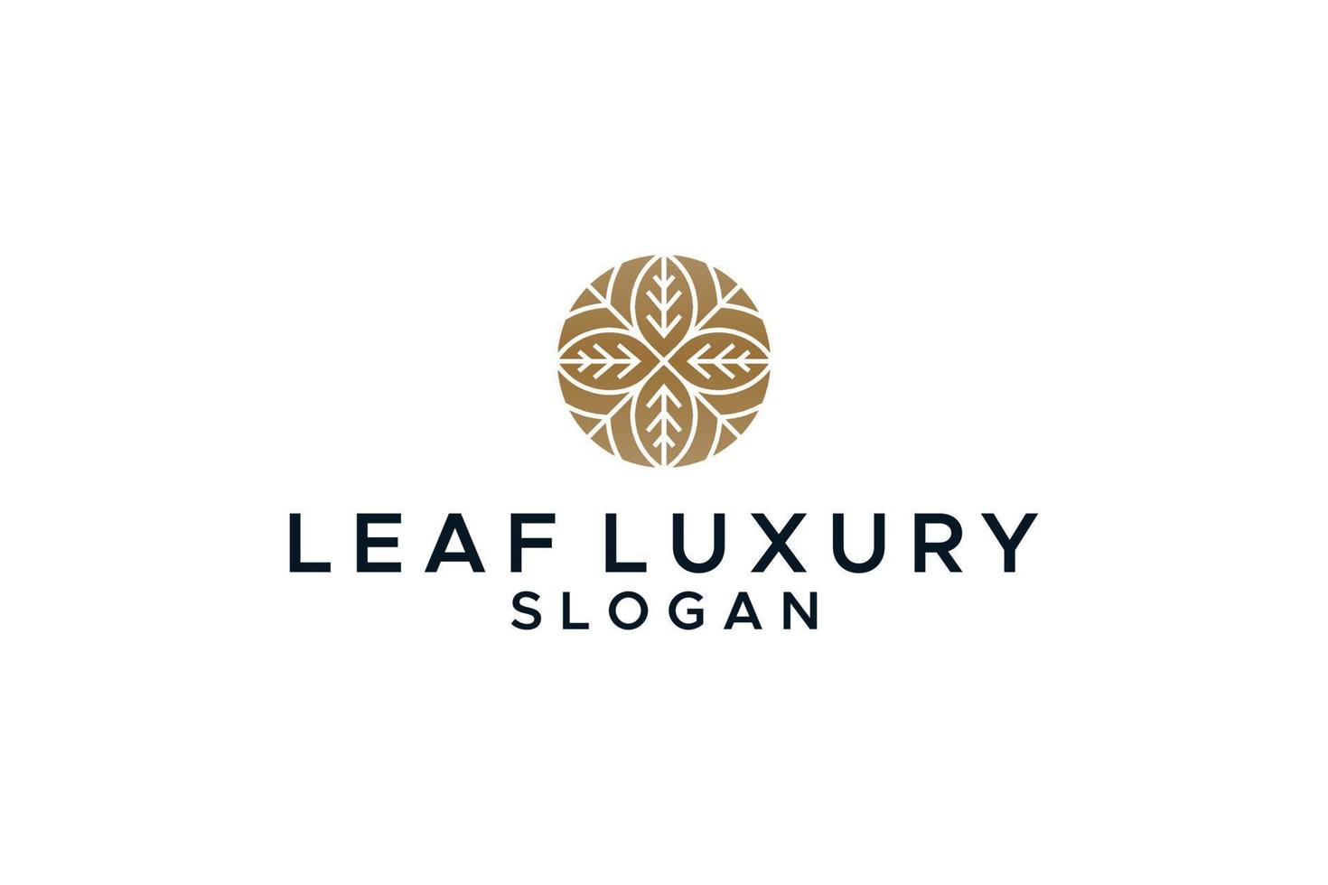 leaf luxury and beauty yoga vector