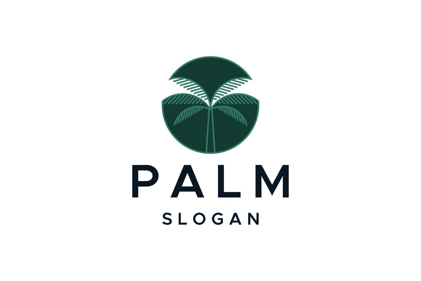 financial palm tree symbol vector