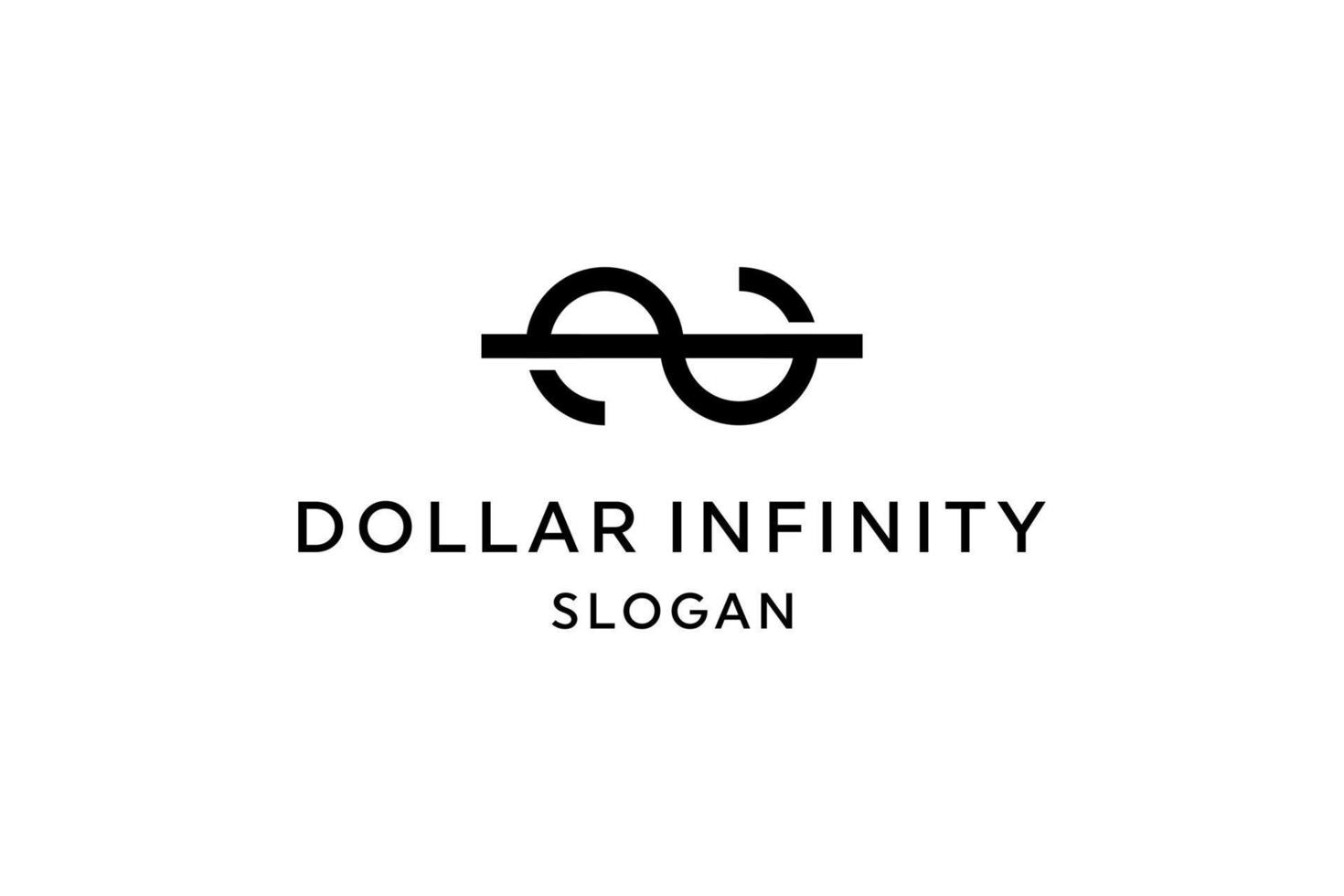 dollar and infinity symbol vector