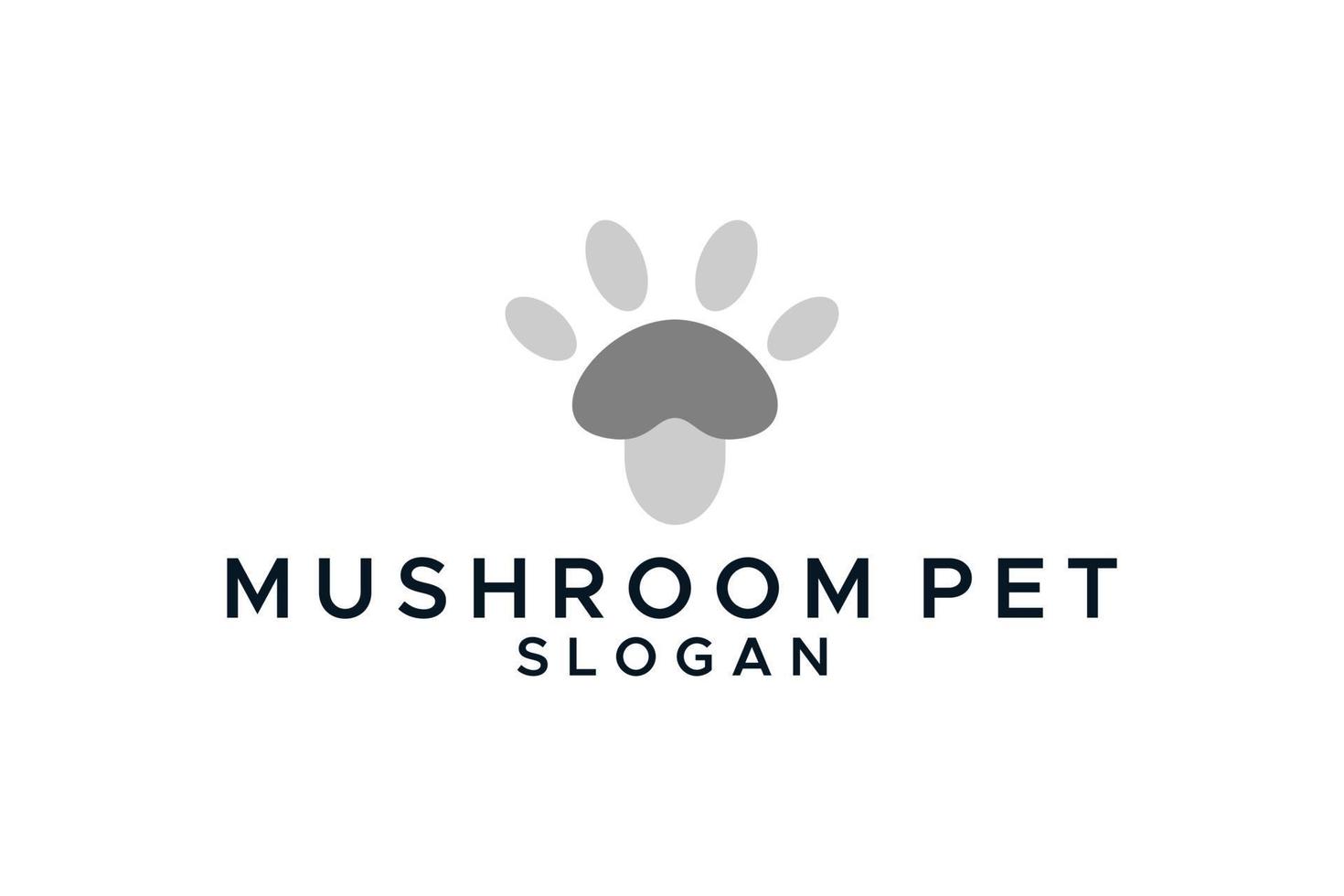 mushrooms and dog paws vector