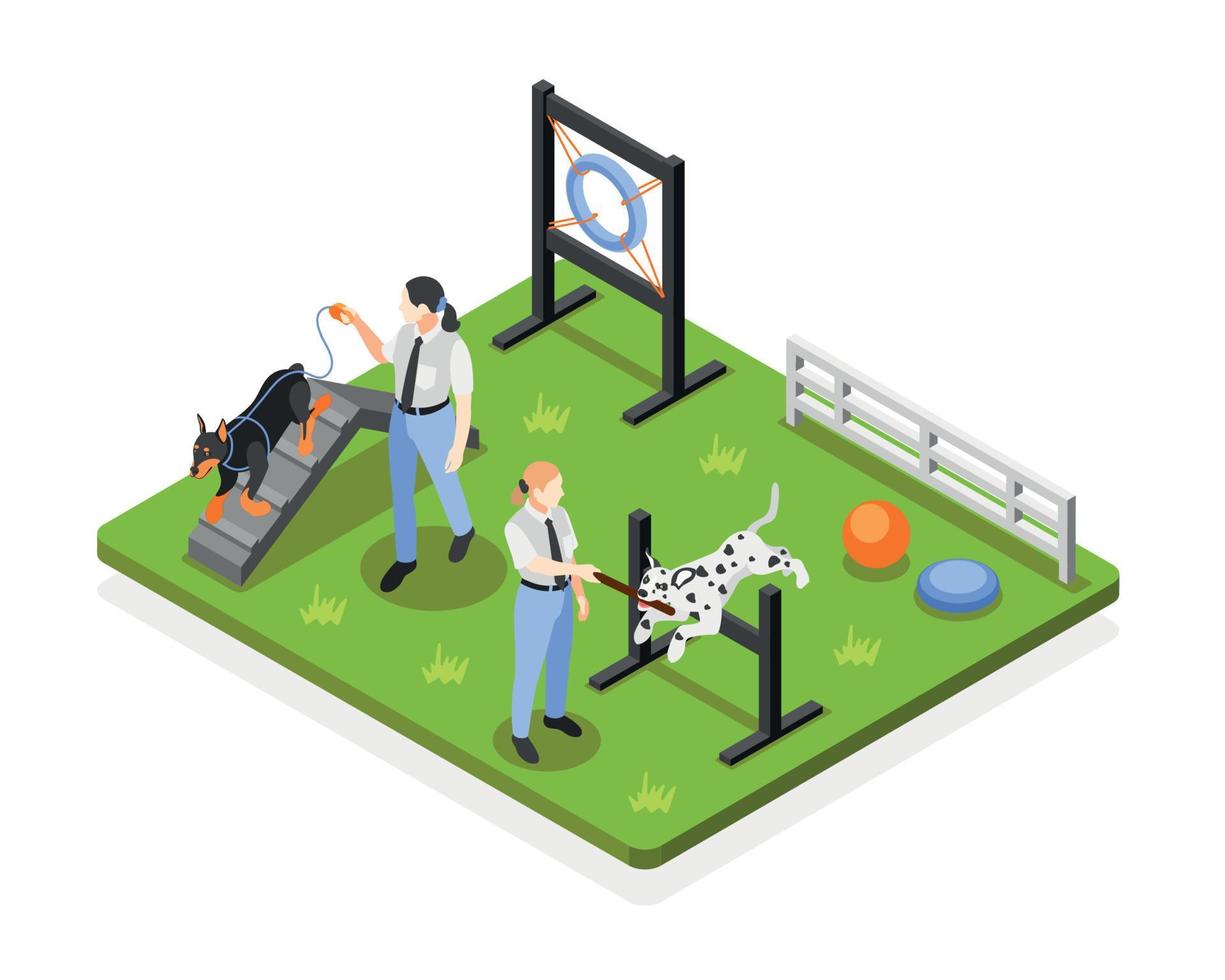 Dog School Ground Composition vector