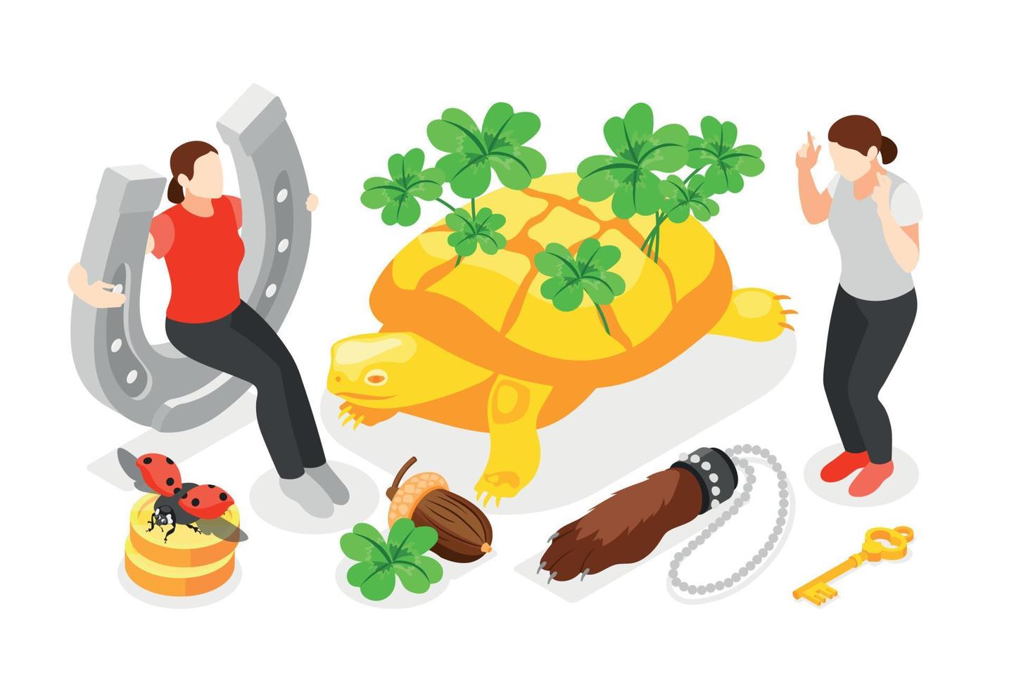 Lucky Symbols Composition vector
