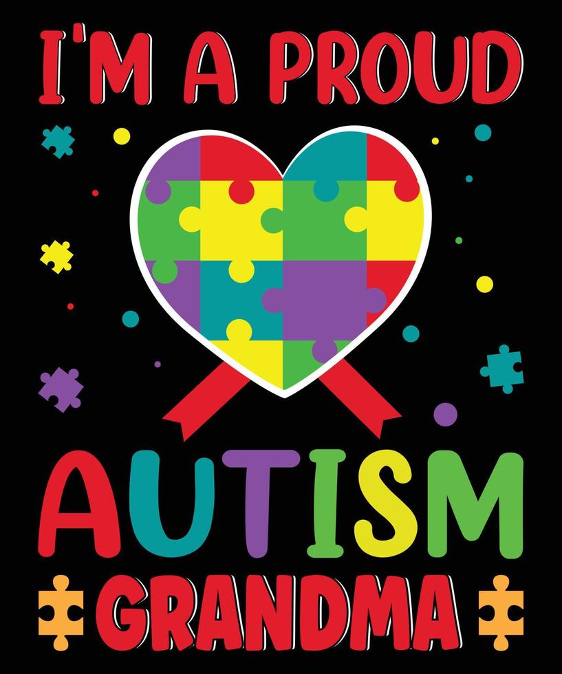 Autism typography t-shirt design. vector