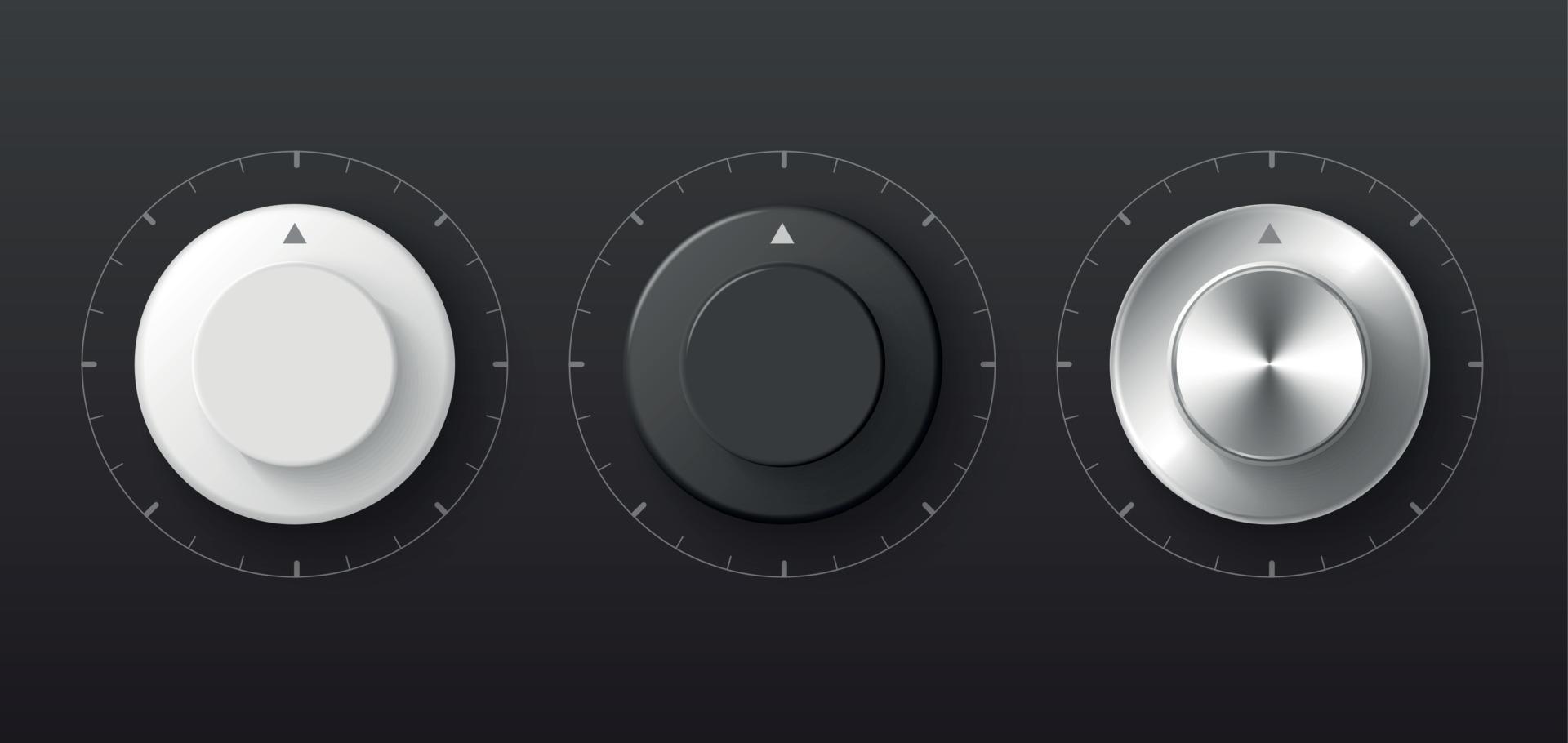 Adjustment Dial Set vector