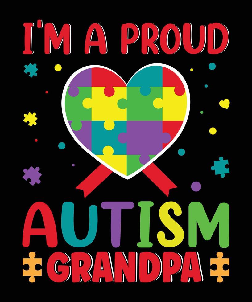 Autism typography t-shirt design. vector