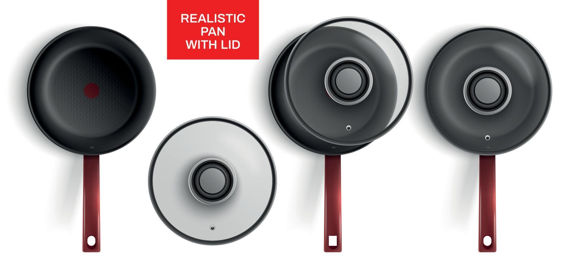 Realistic Pan Set vector