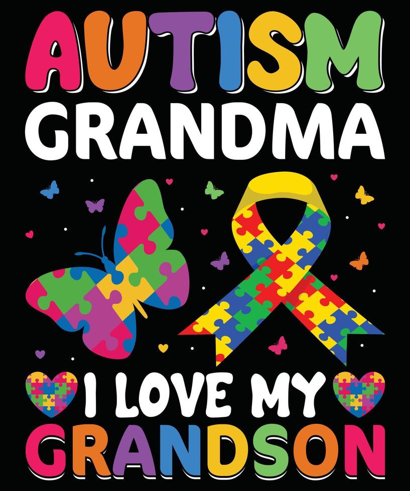 Autism typography t-shirt design. vector