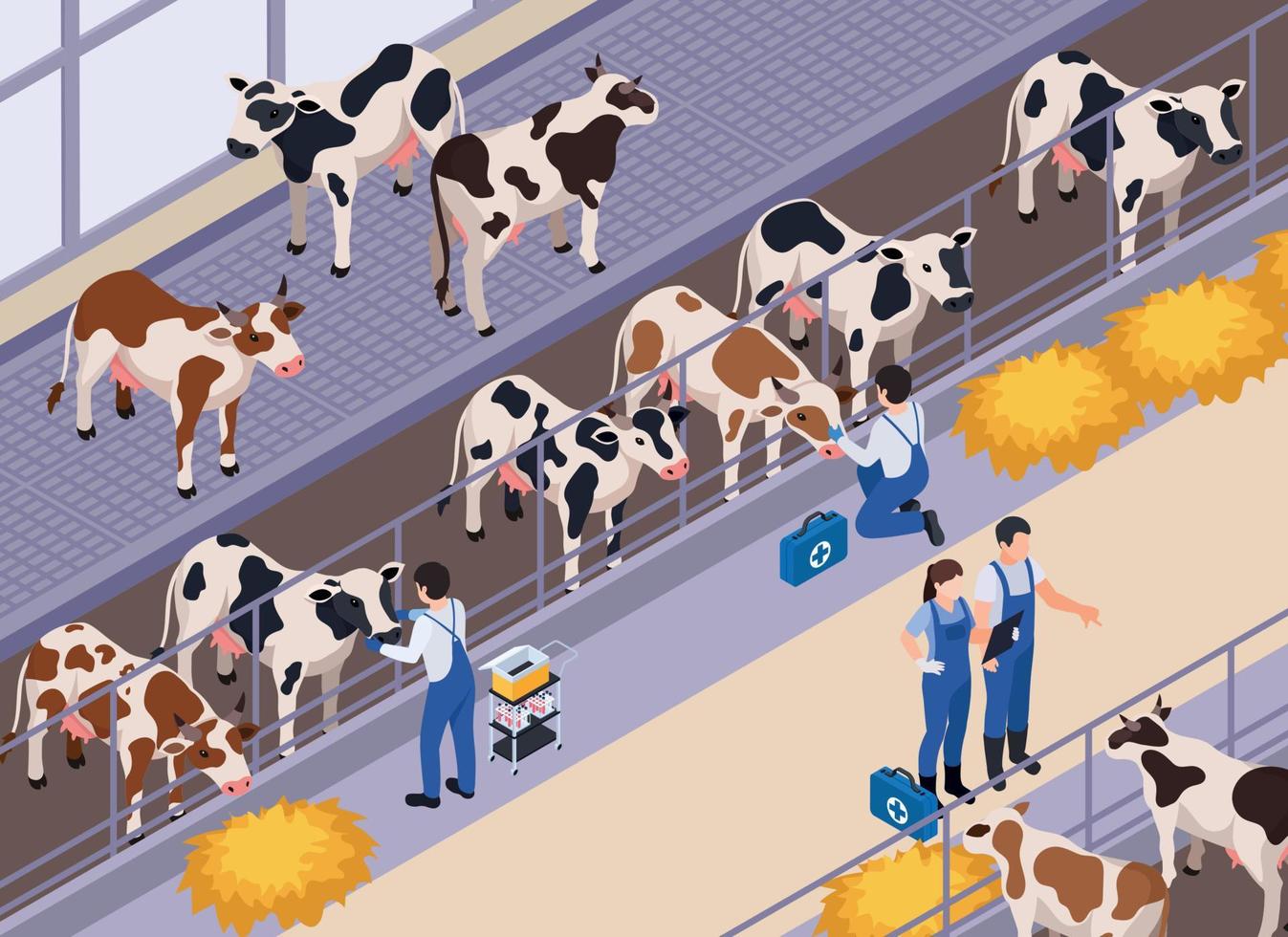 Cow Livestock Veterinary Composition vector