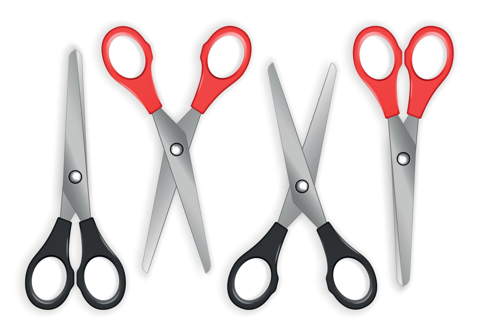 Realistic Scissors Set 7681743 Vector Art at Vecteezy