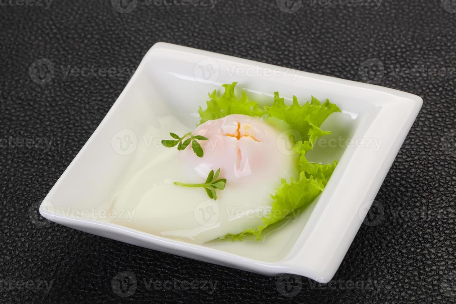 Tasty poached egg photo