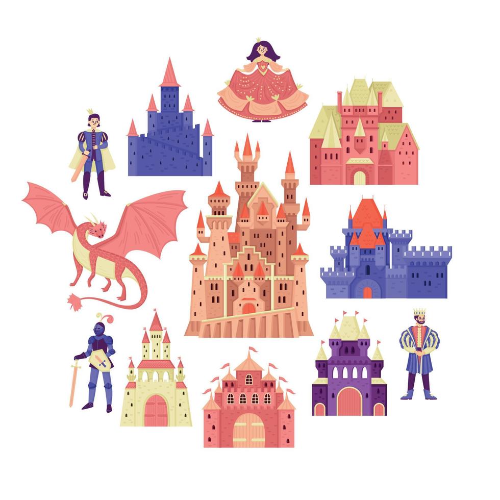 Kingdom Story Round Composition vector