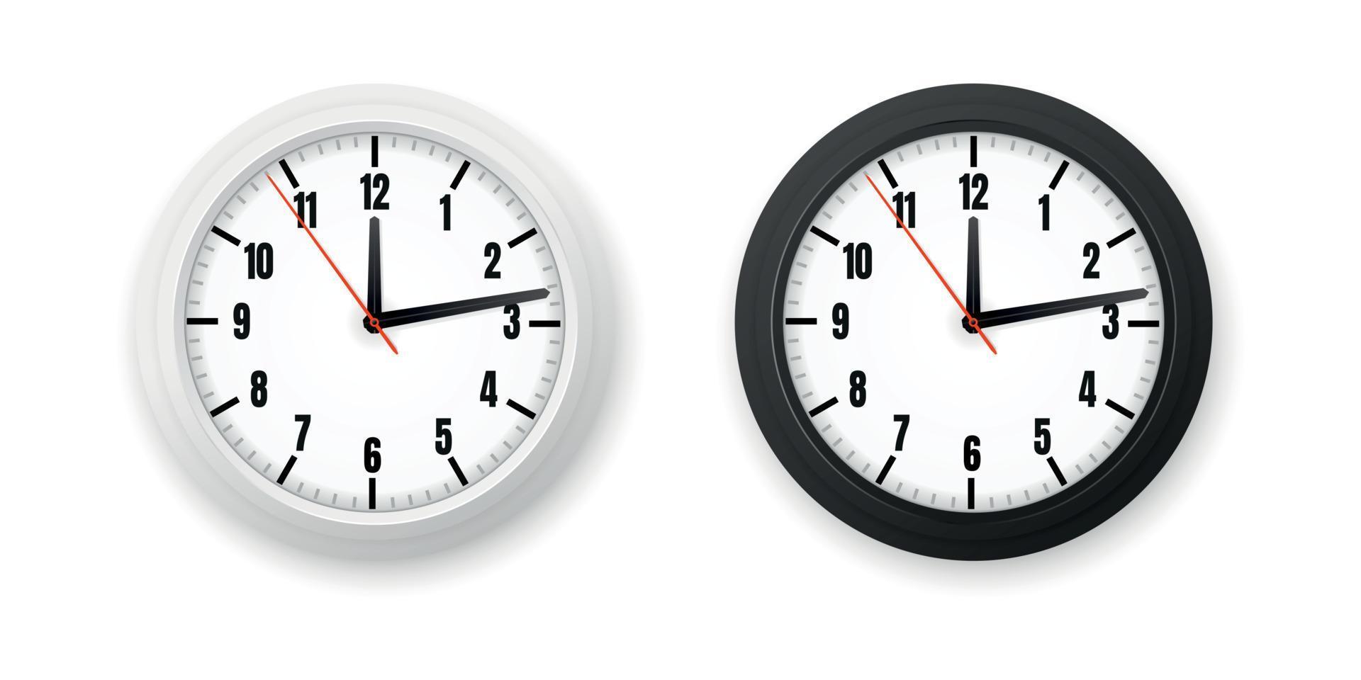 Office Wall Clock Set vector