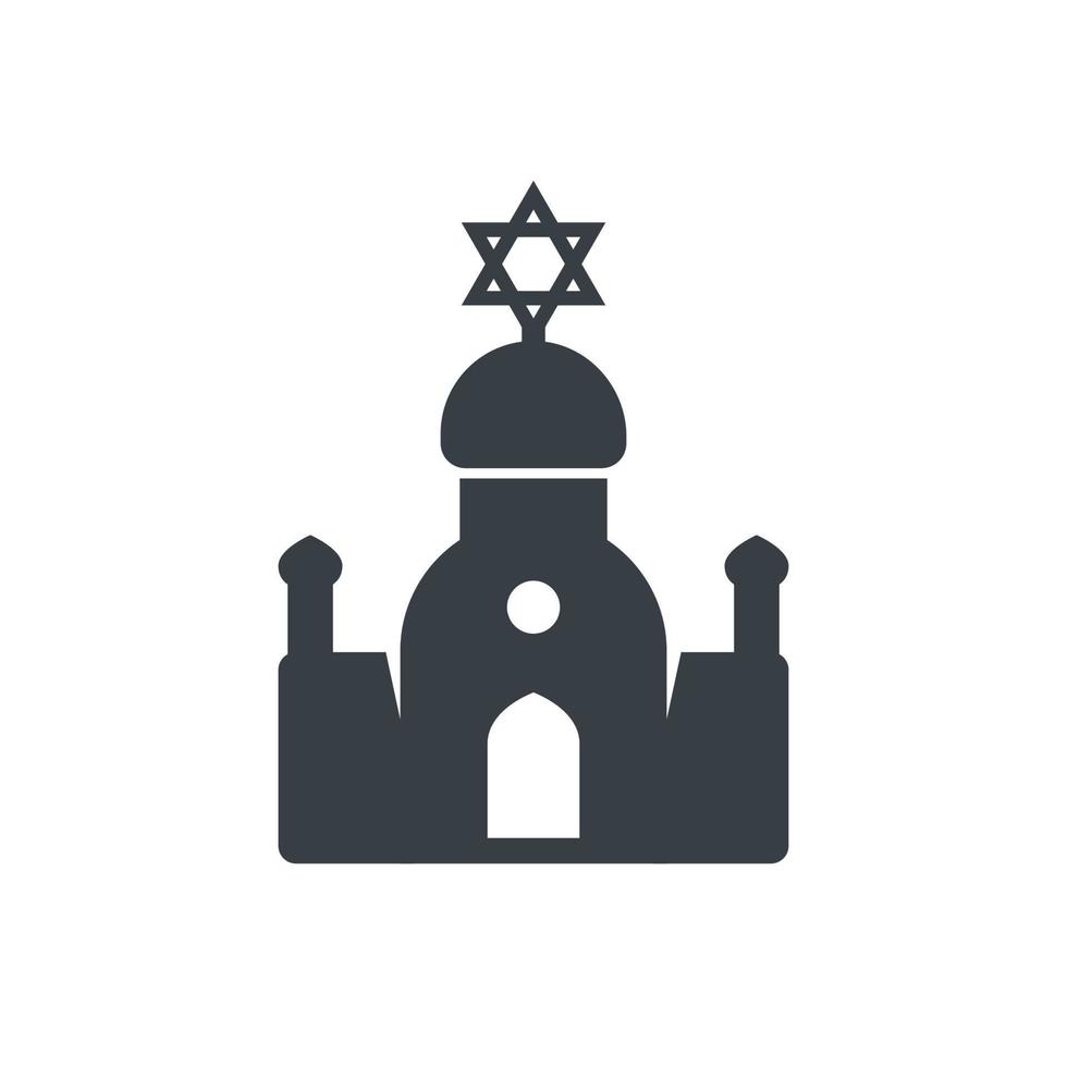 synagogue icon on white vector