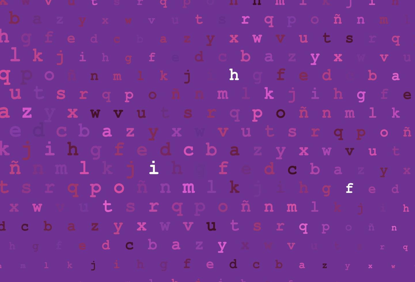 Dark pink vector layout with latin alphabet.