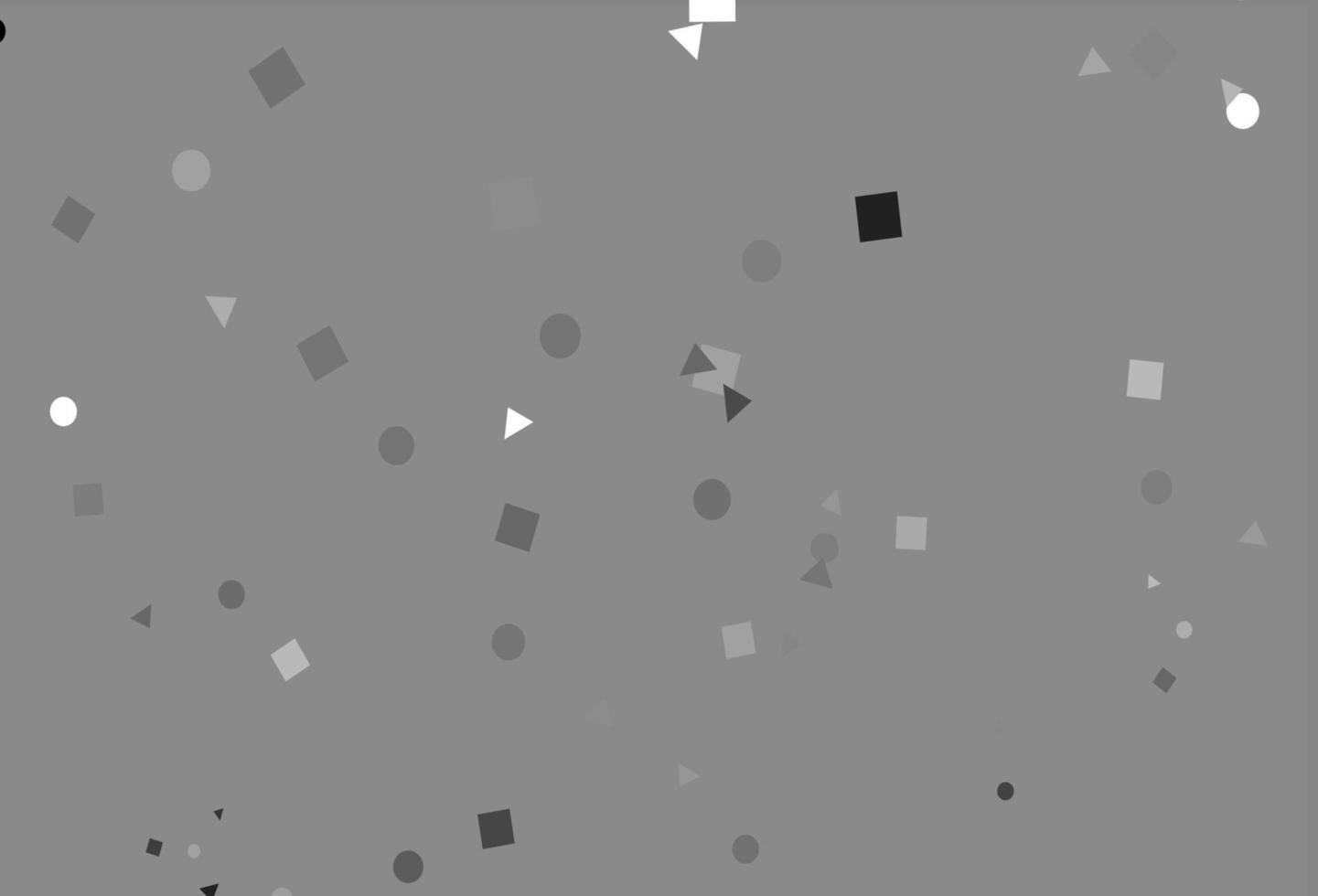 textura de vector gris plateado claro en estilo poli con círculos, cubos.