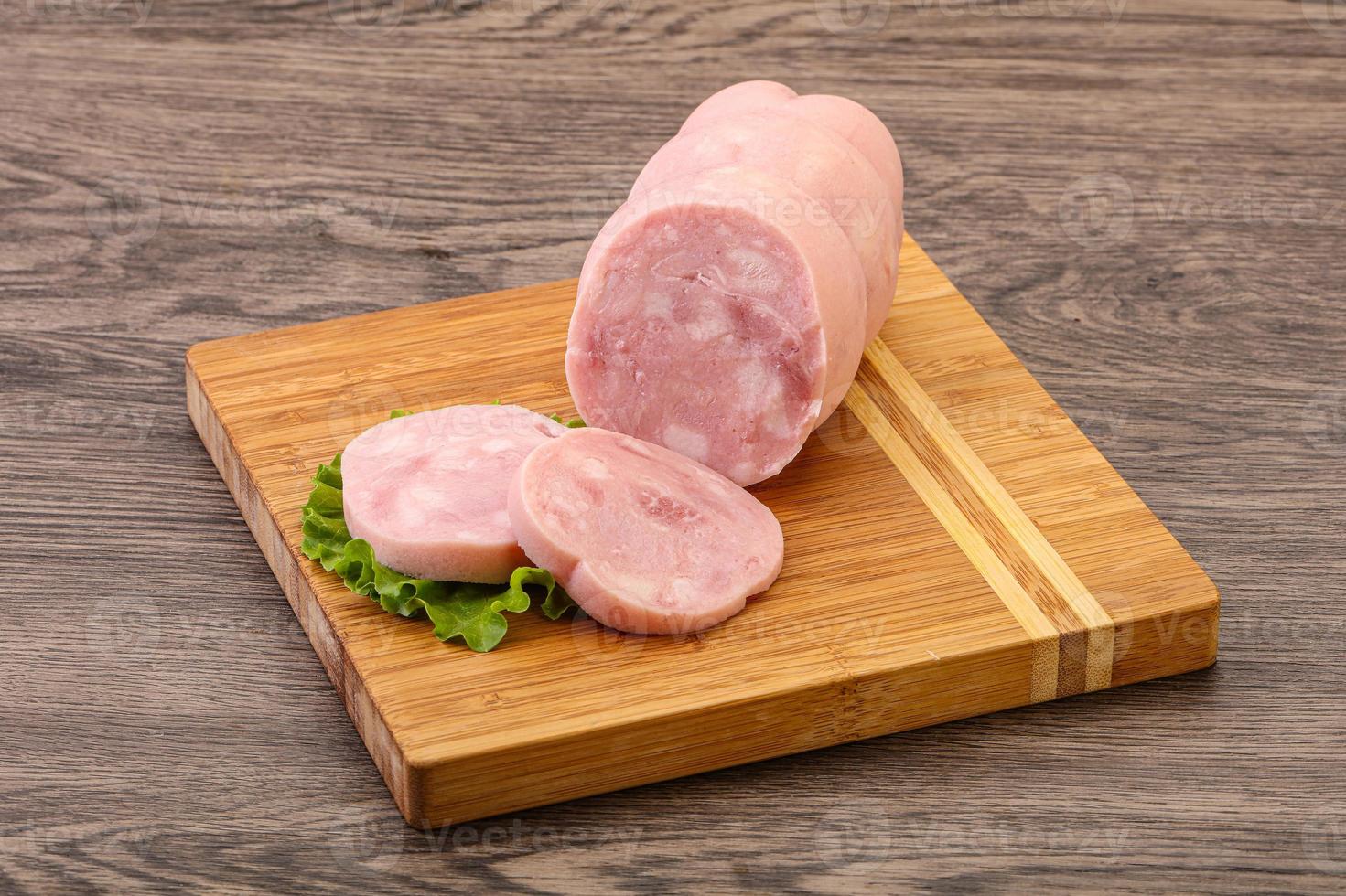 Natural ham with two slices photo